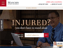 Tablet Screenshot of manchininjurylaw.com